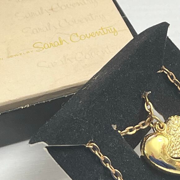 NIB Sarah Coventry 1977 OUR SECRET Heart LOVE Necklace - Picture 6 of 10